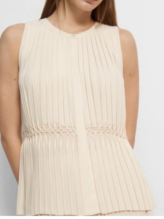 Theory Tops - Theory Pleated Sleeveless smock top